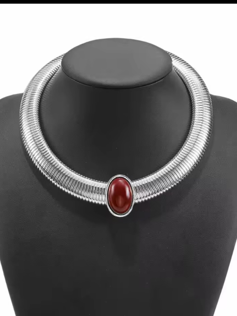 Opyum Silver Color Brass collar Necklace